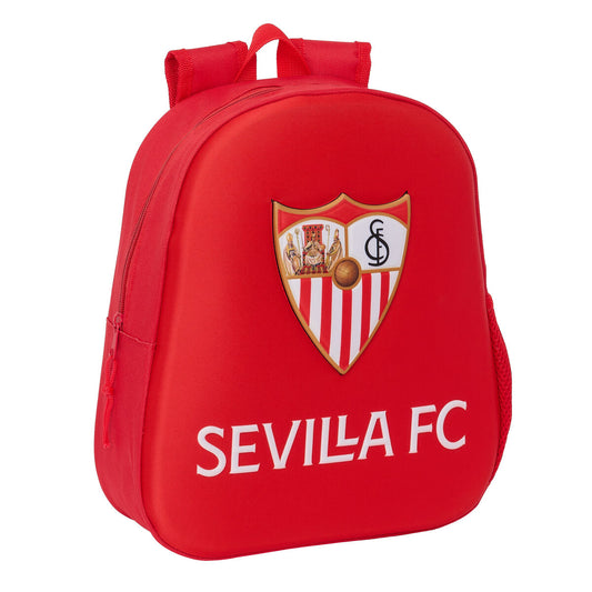 3D Child bag Sevilla Fútbol Club Red 27 x 33 x 10 cm
